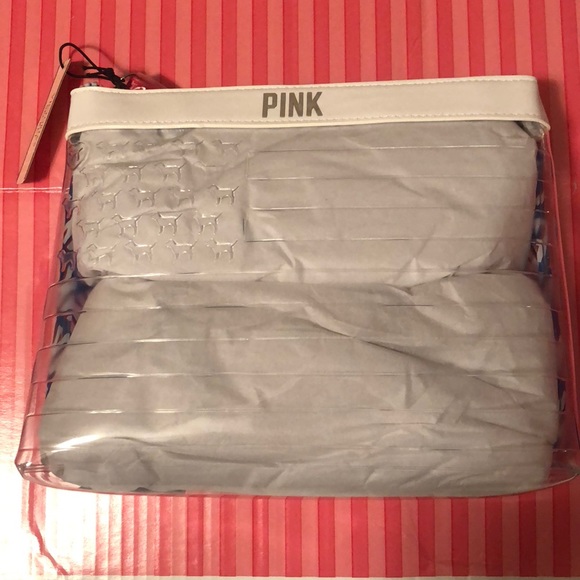 NWT—VS PINK waterproof makeup bag - Picture 2 of 8